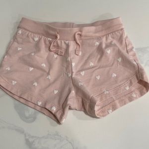 9-12M pink shorts w/ white hearts